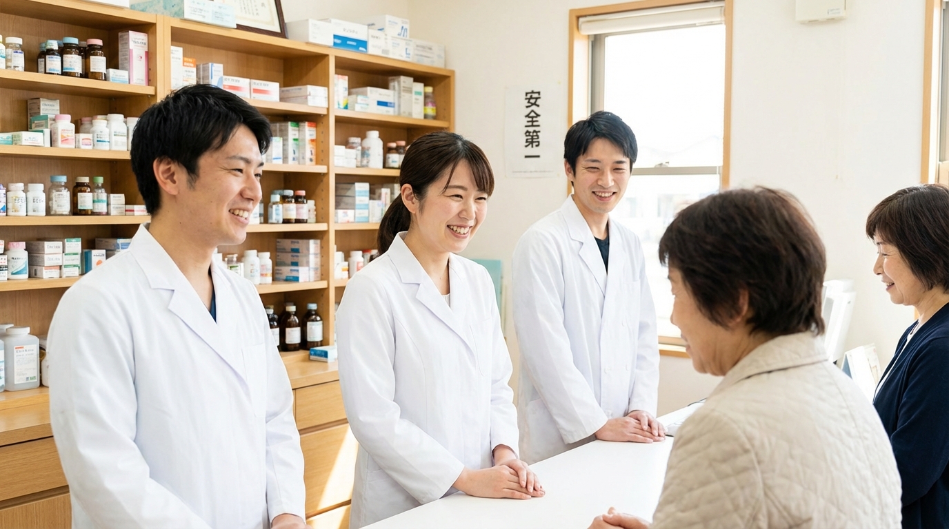 薬剤師が職場で業務を行っているイメージ