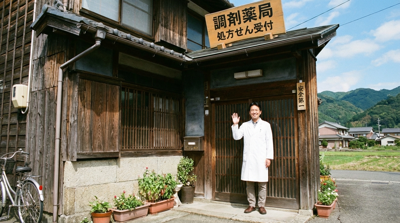 日本地図と薬剤師の地域別年収のイメージ