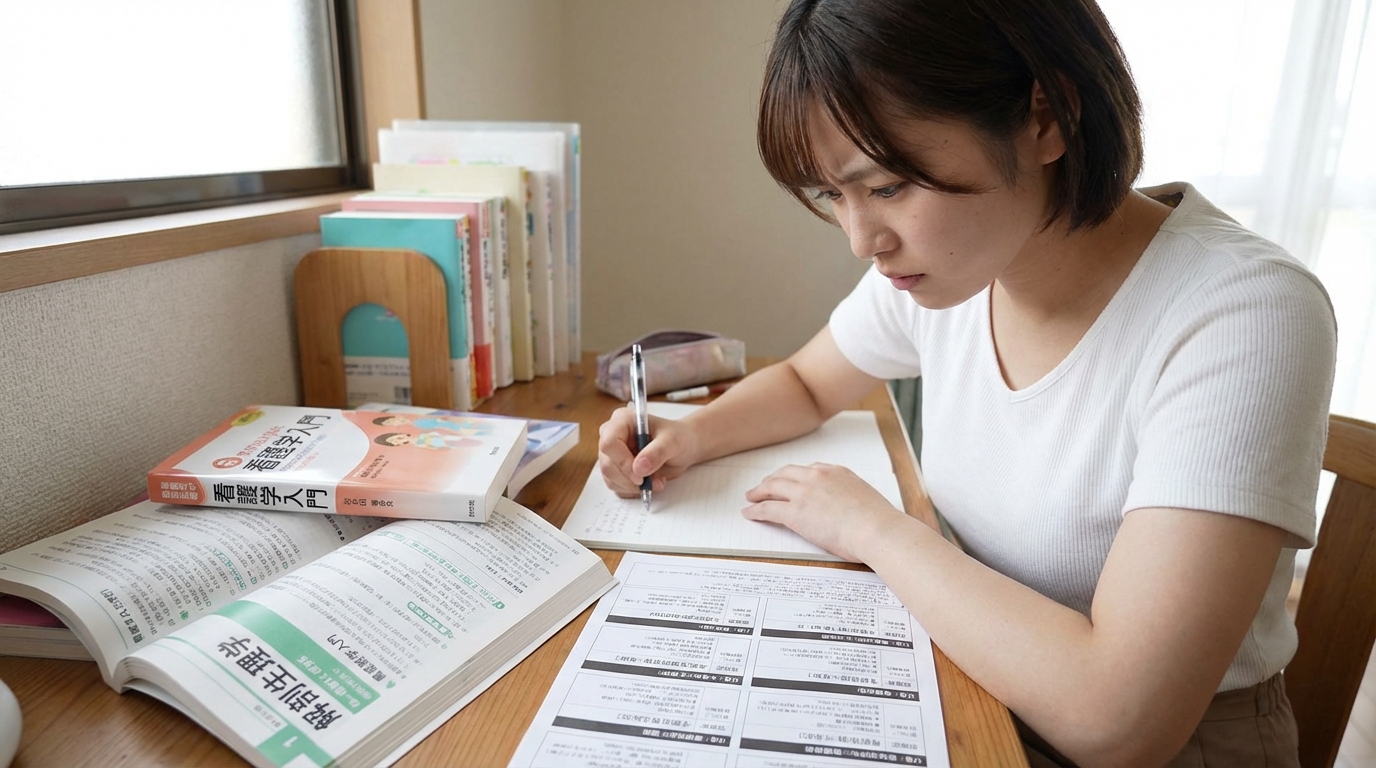 看護師が書類を書いているイメージ