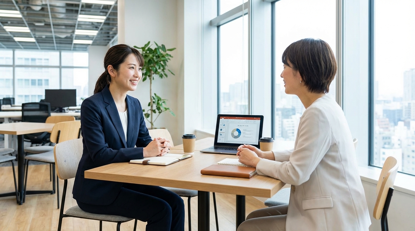 看護師が経験年数ごとに転職活動をしている場面