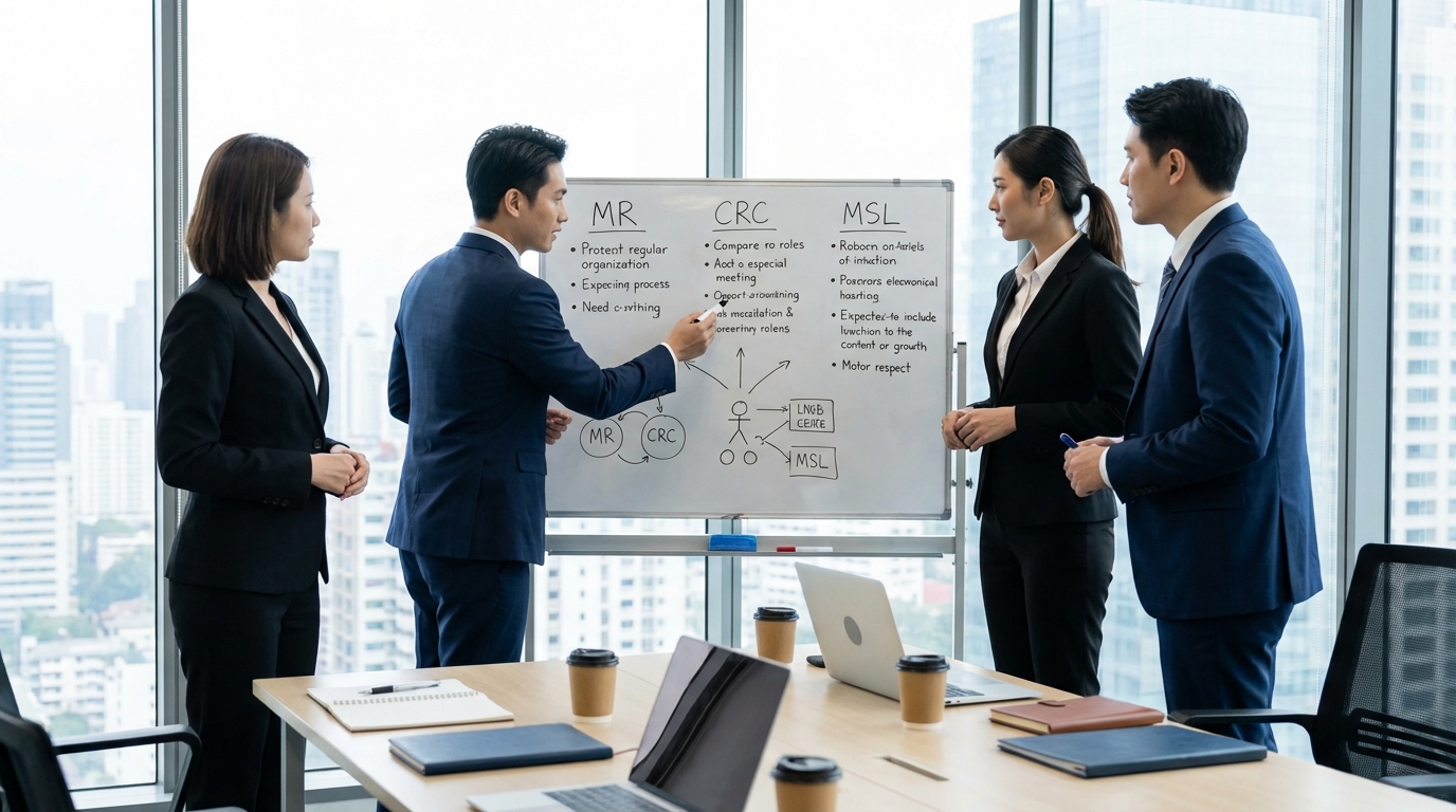 製薬企業の職種比較イメージ