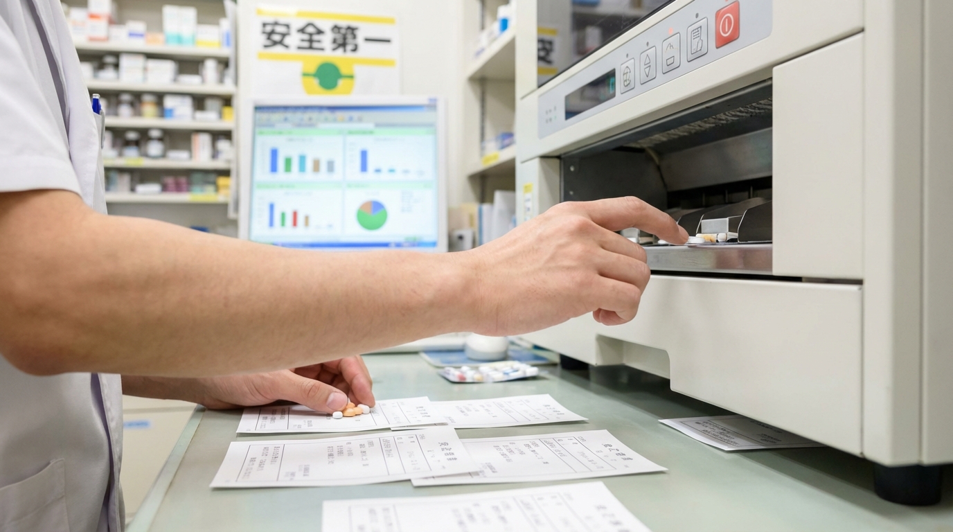 薬局で調剤する薬剤師