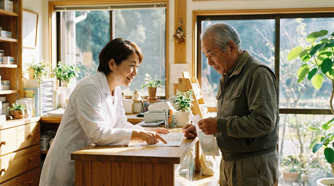 地方の薬局での勤務イメージ