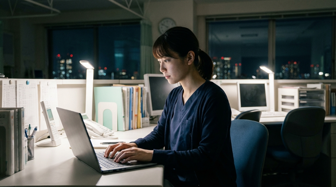夜勤あり・なしの手取り月収比較イメージ