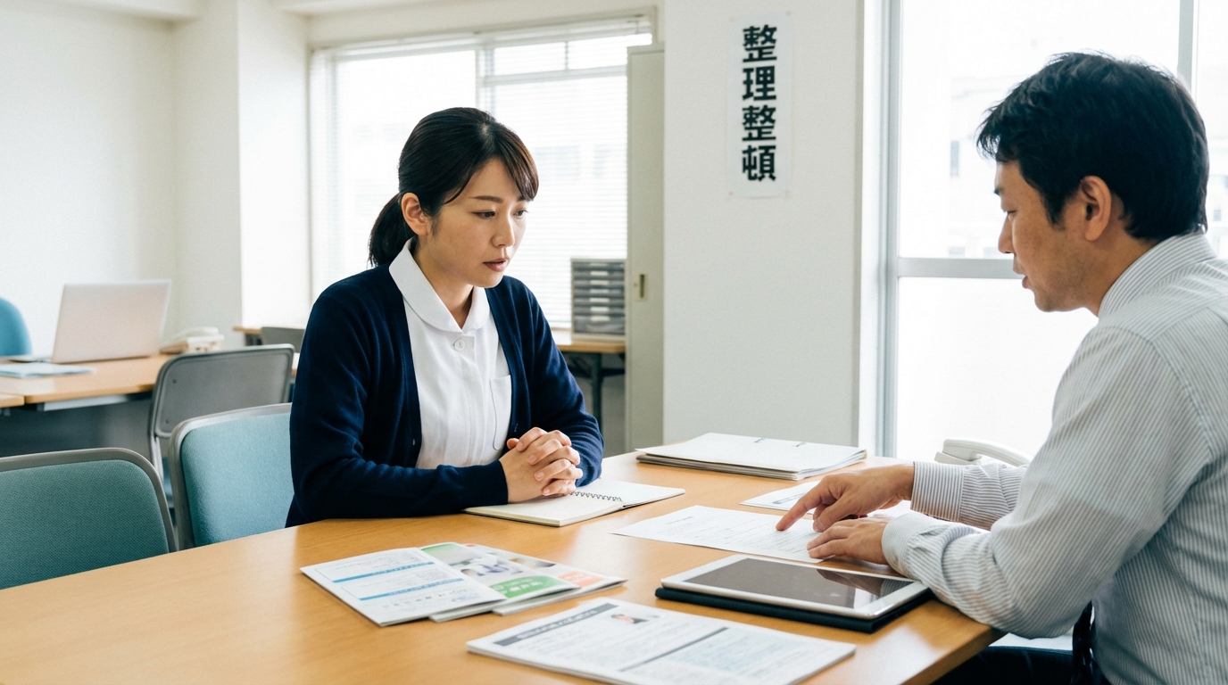 転職先を調査する看護師