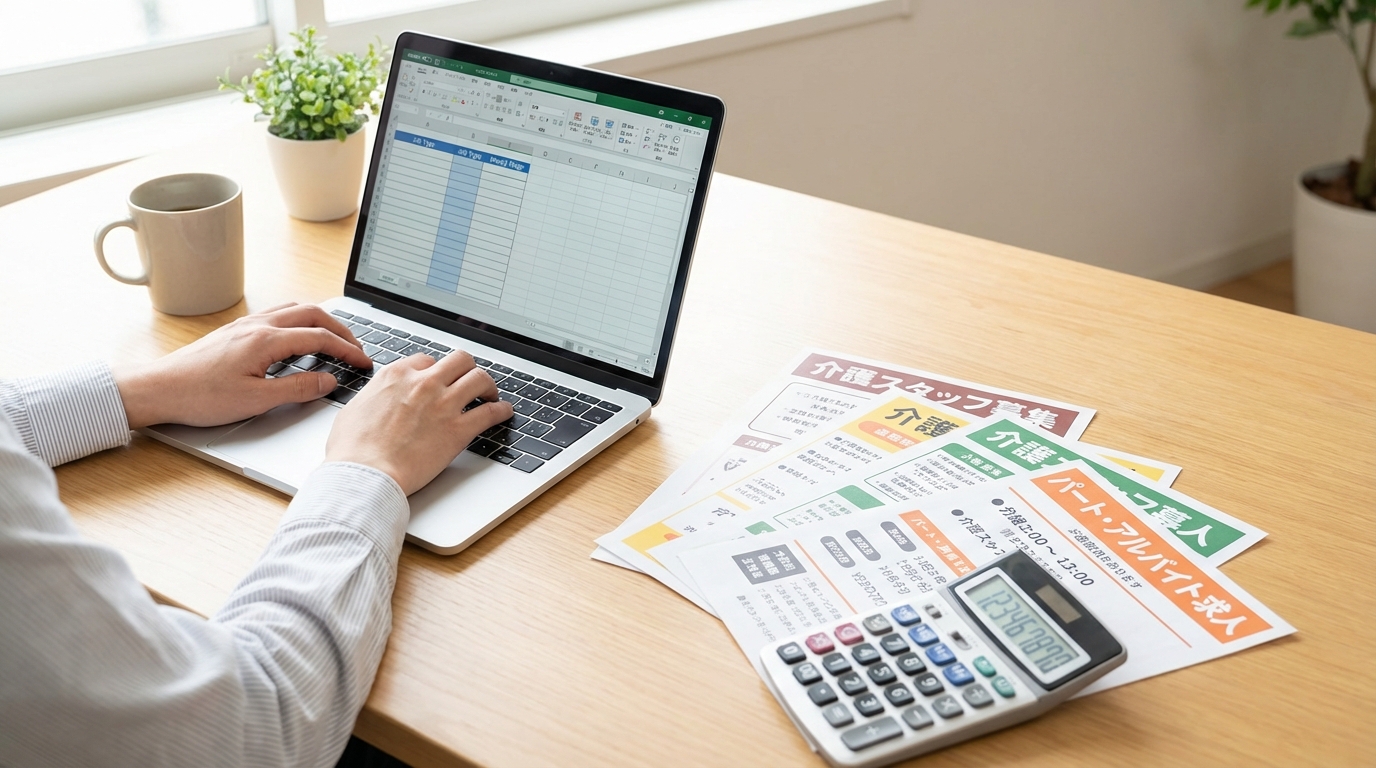 介護士の副業選択肢を比較するイメージ