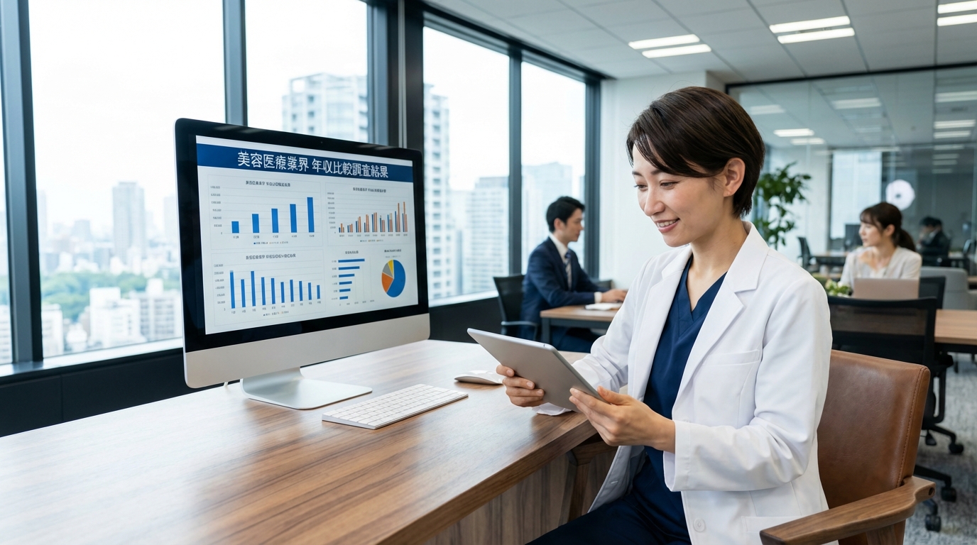 看護師が転職先を比較検討している様子