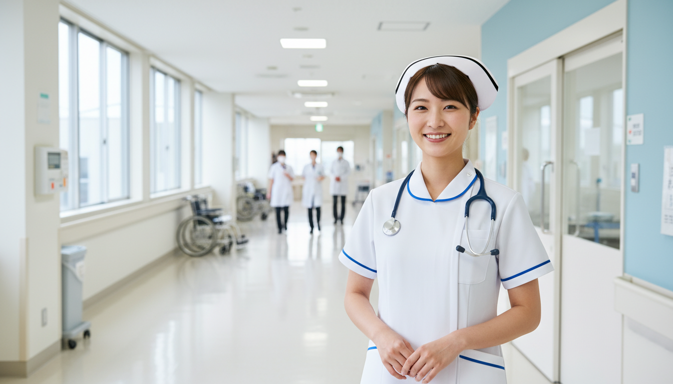 笑顔で働く看護師
