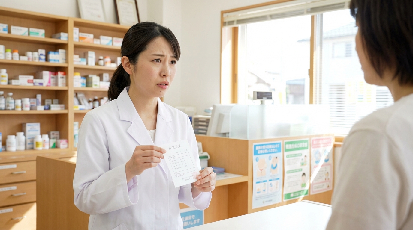 職場で悩む薬剤師のイメージ
