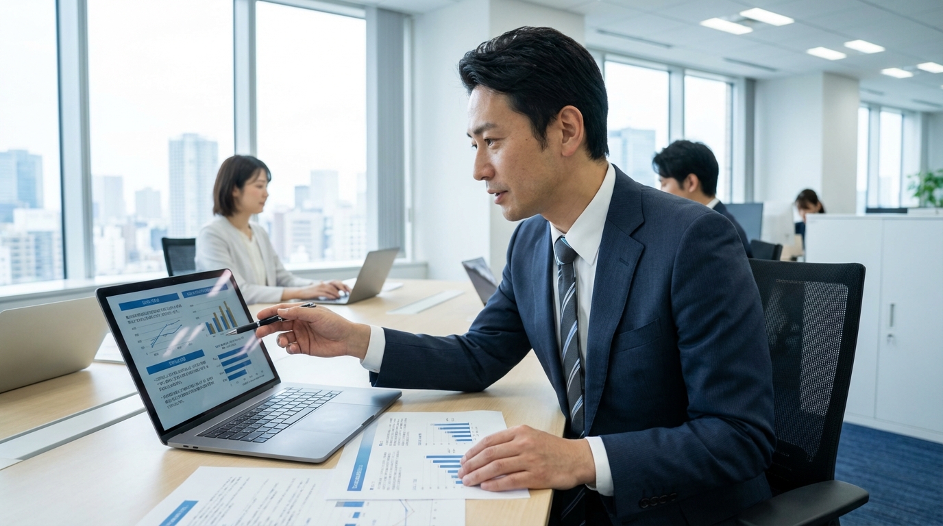 薬剤師がMRとして製薬企業で働いている様子