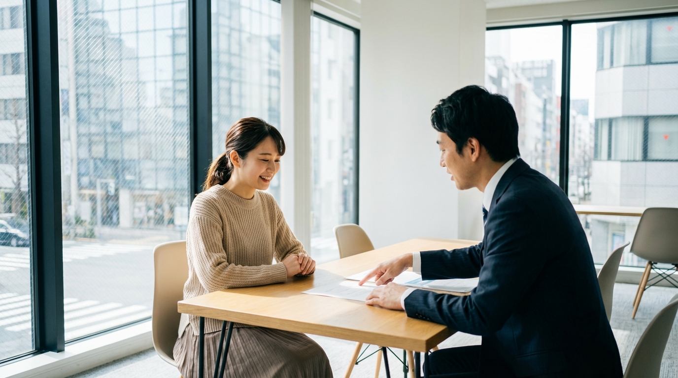 看護師が転職活動をしている様子