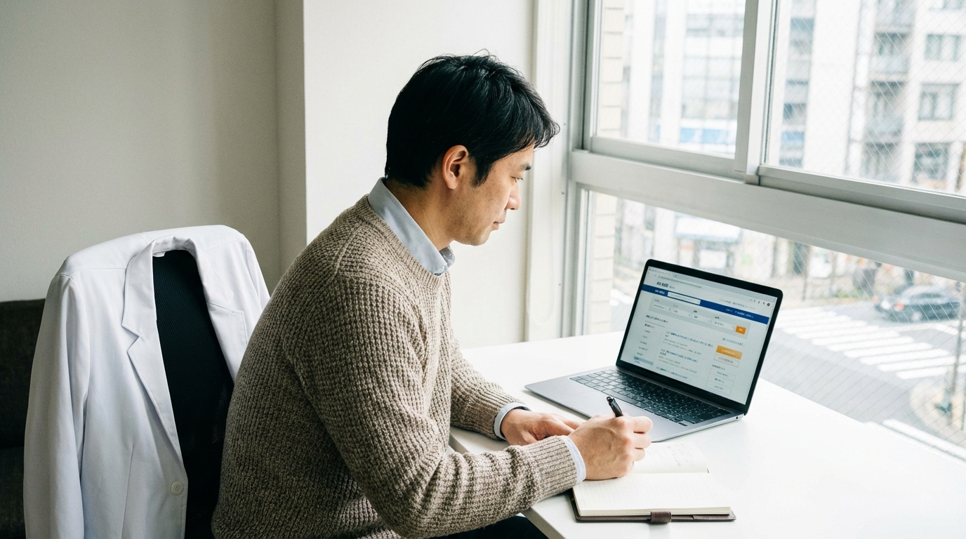 医師が転職相談をしているイメージ