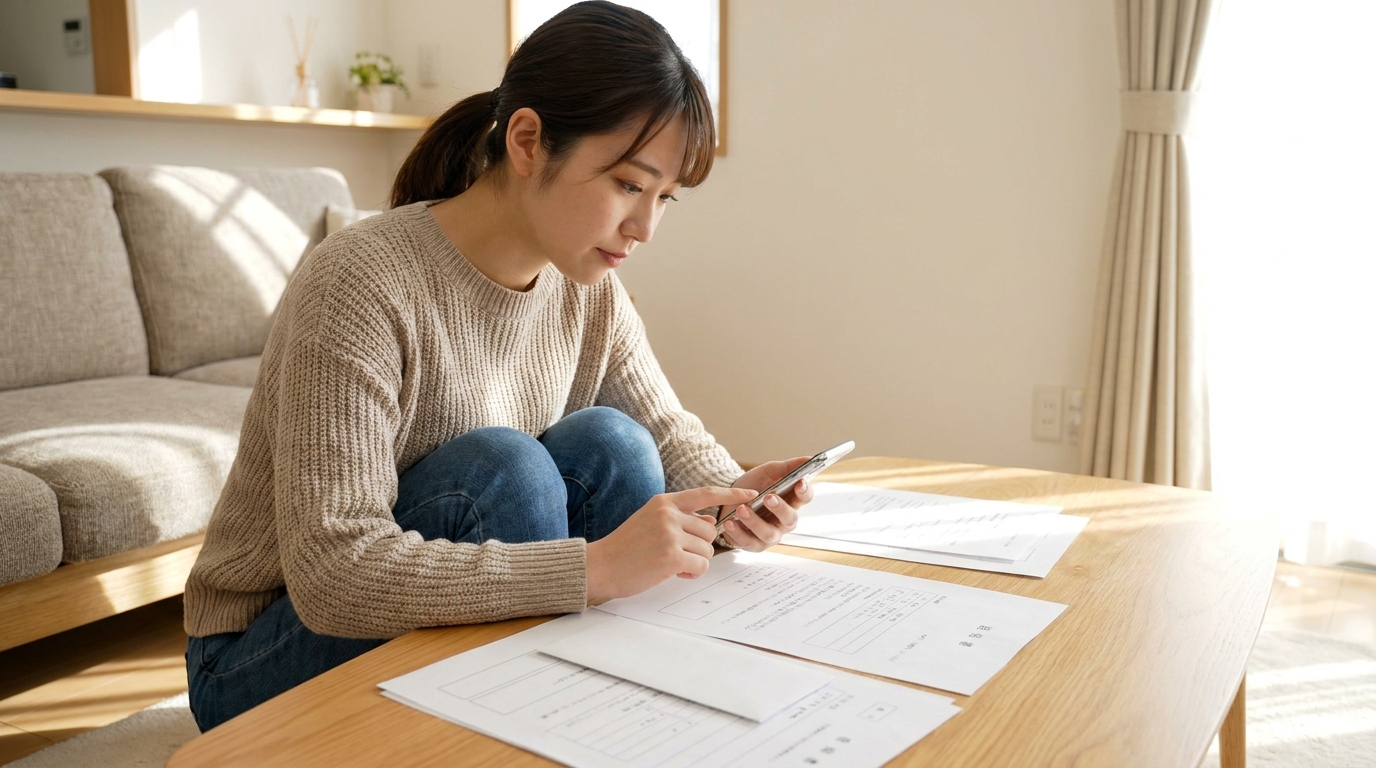 退職代行の書類確認をする歯科衛生士