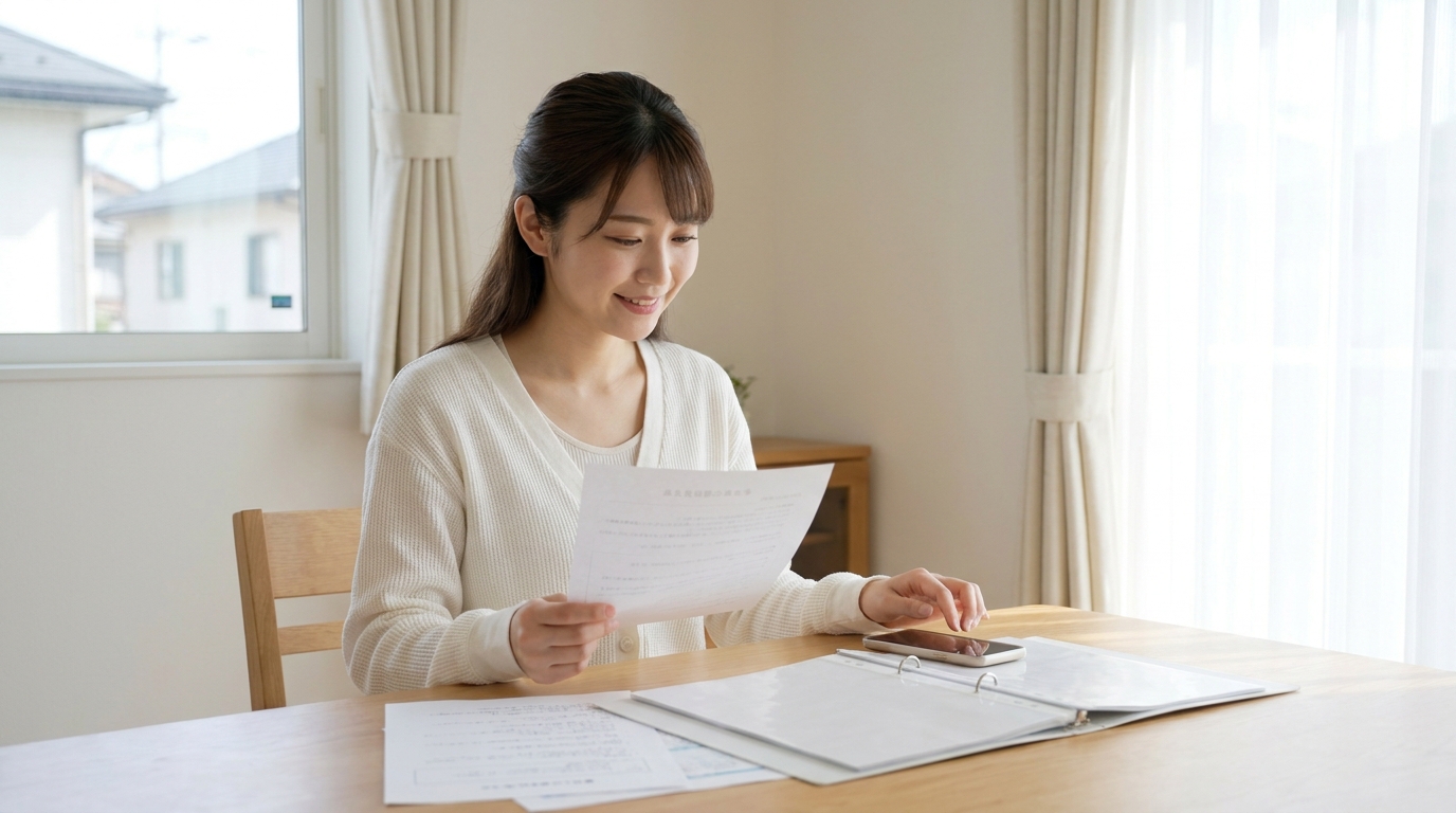 退職代行の書類確認をする歯科衛生士